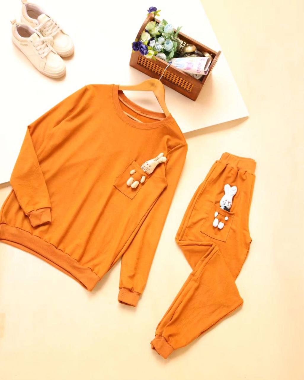 ست هودی شلوار جیب عروسکی (پک 4 عددی)