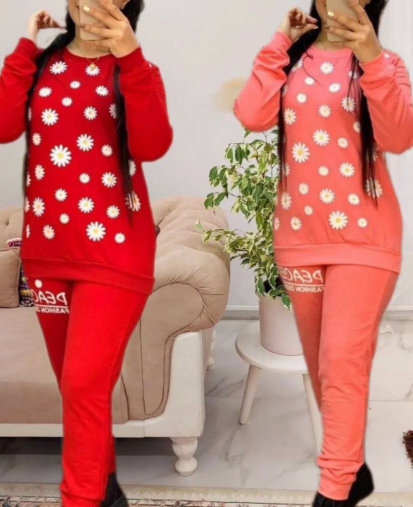 ست بلوز شلوار قواره بزرگ بابونه(پک 6 عددی)