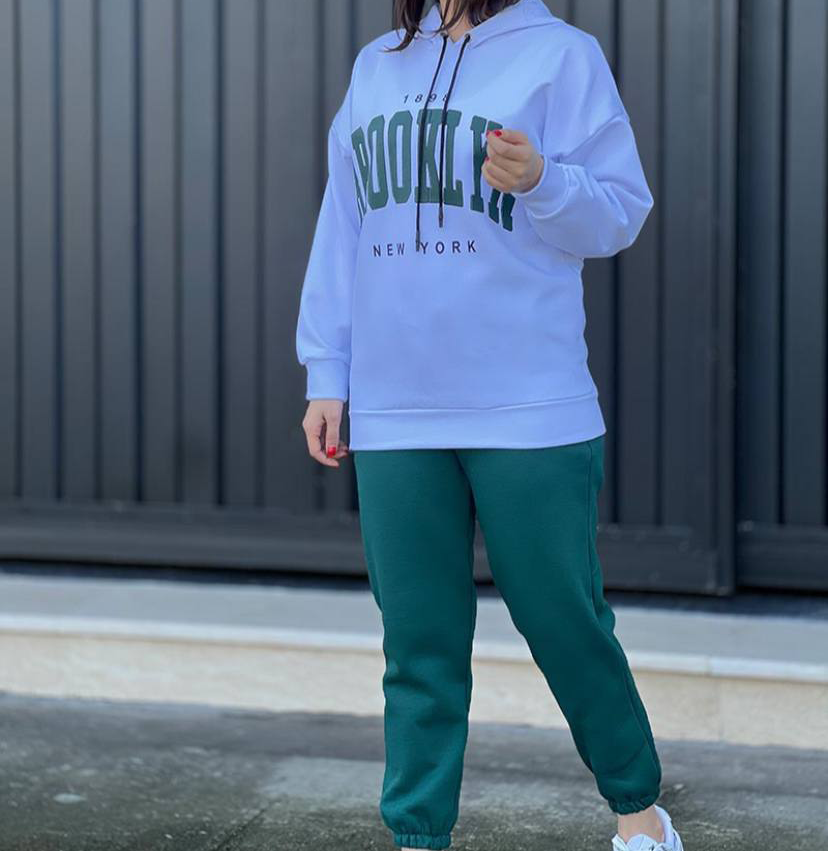 ست هودی شلوار جیبدار چاپ بروکلین (پک 4 عددی)