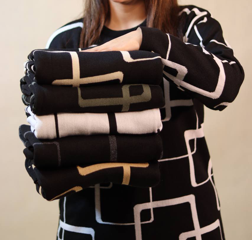 ست بافت تونیک شلوار مربع(پک6 عددی)