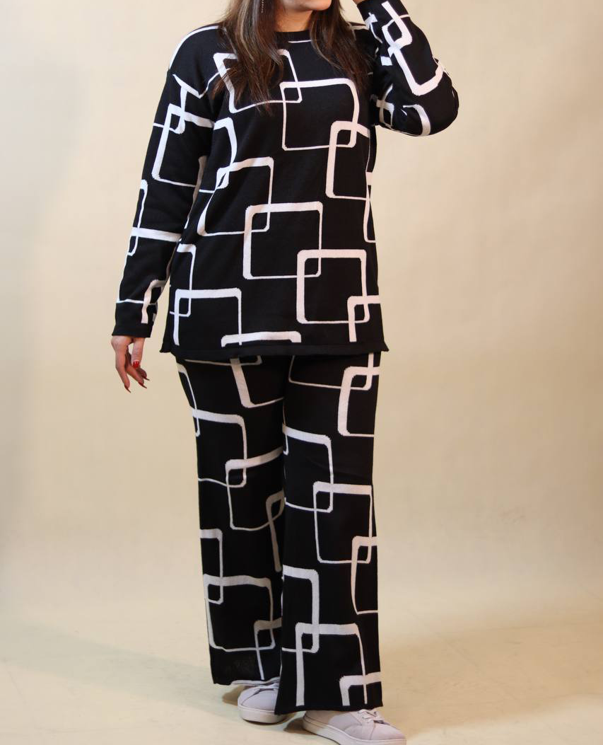 ست بافت تونیک شلوار مربع(پک6 عددی)