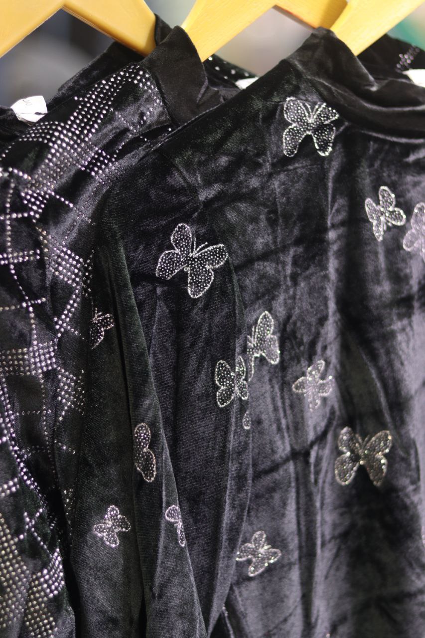 بلوز مخمل وارداتی آنجل (پک 4 عددی)