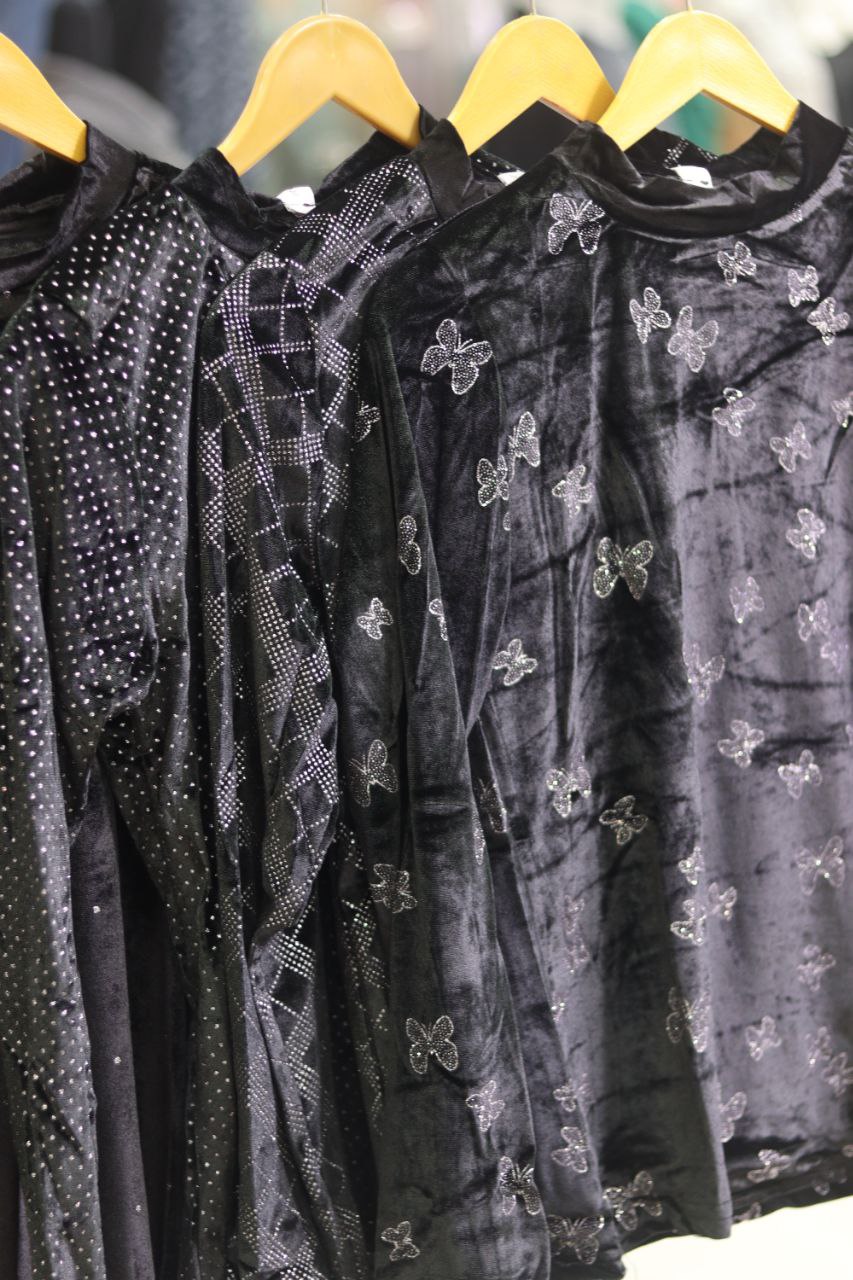 بلوز مخمل وارداتی آنجل (پک 4 عددی)