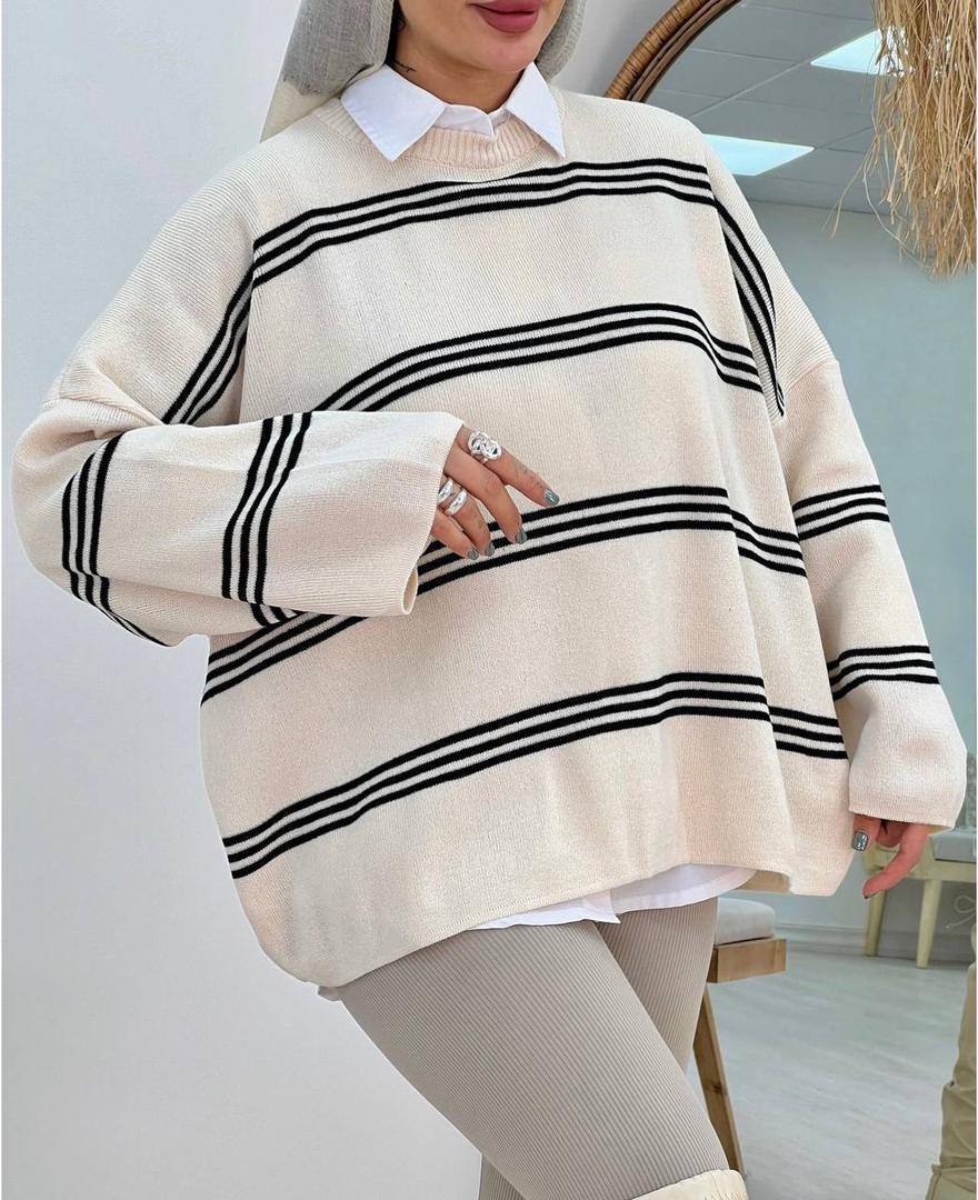 بلوز راه راه لش پینترستی ۳خط (پک 4 عددی)