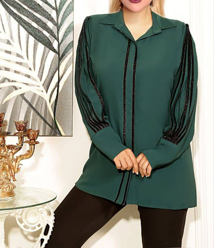 شومیز الیزه دکمه مخفی (پک 4 عددی)