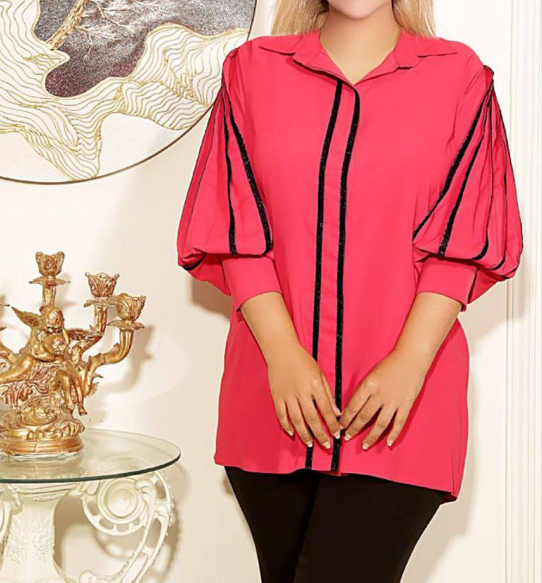 شومیز الیزه دکمه مخفی (پک 4 عددی)