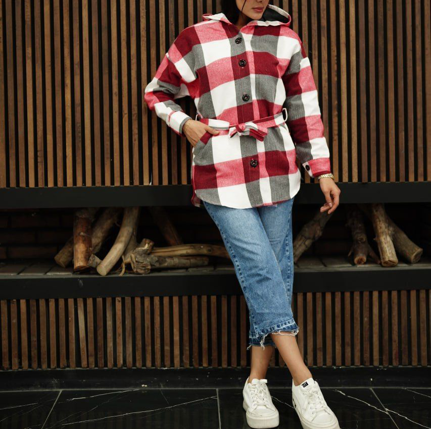 مانتو چهارخونه پشمی(پک 3 عددی)