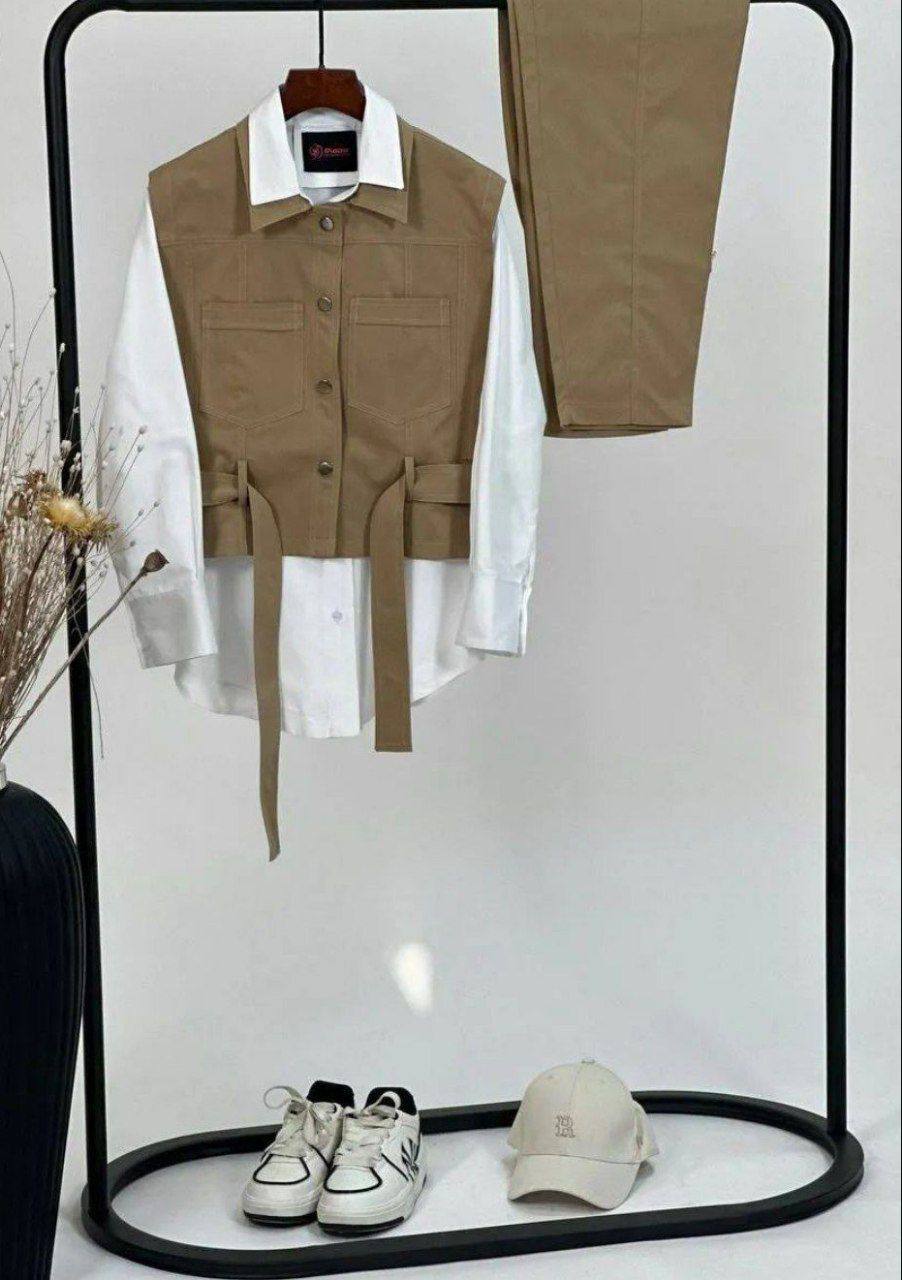 جلیقه وشلوار و شومیز ۳ تیکه (پک 4 عددی)