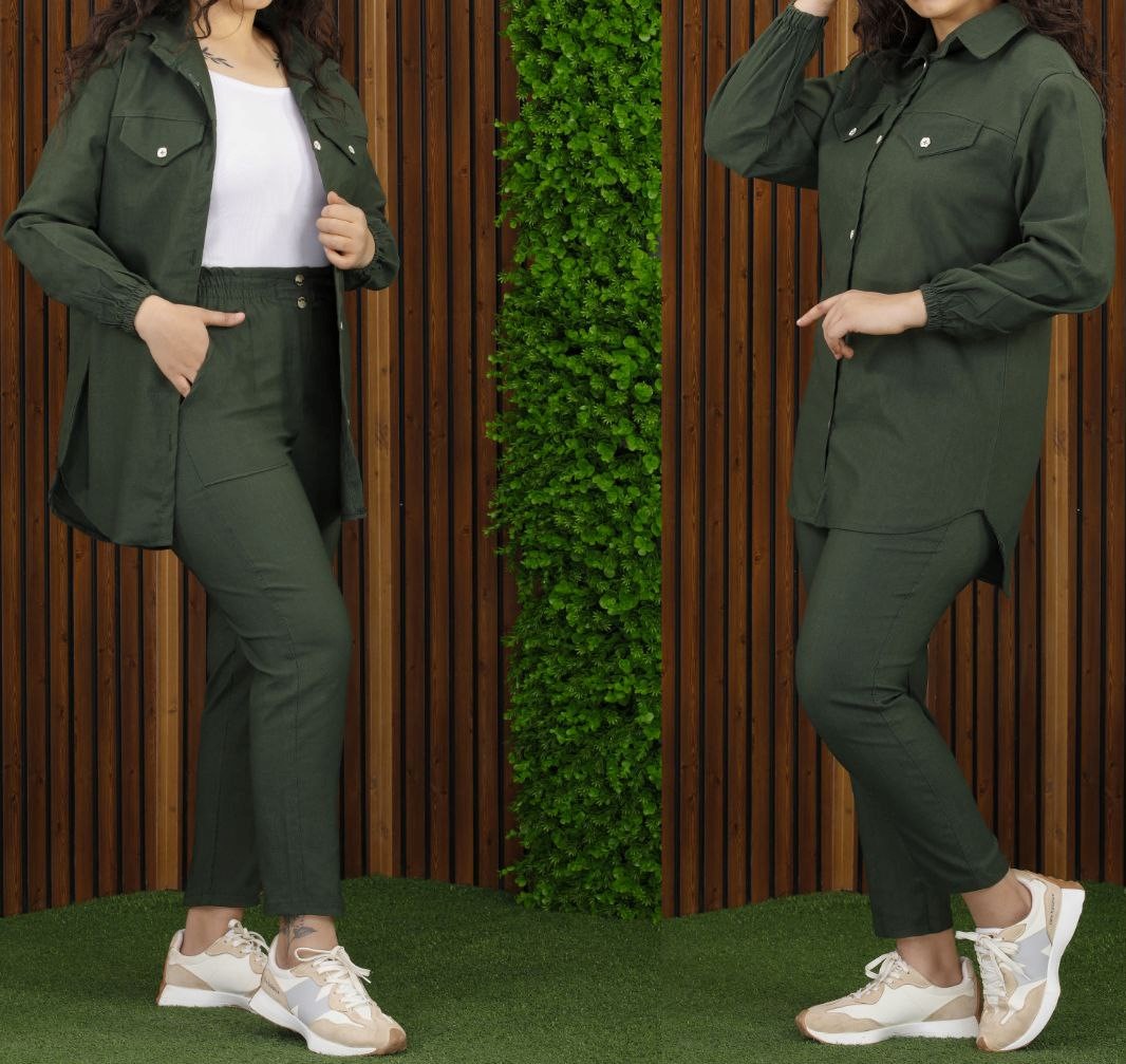 ست مانتو شلوار مام استایل (پک 5 عددی)