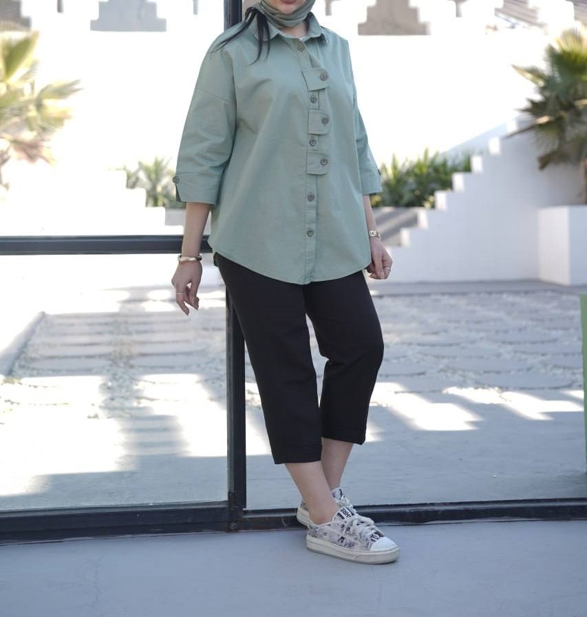 مانتو دکمه پاکتی الهه (پک 5 عددی)