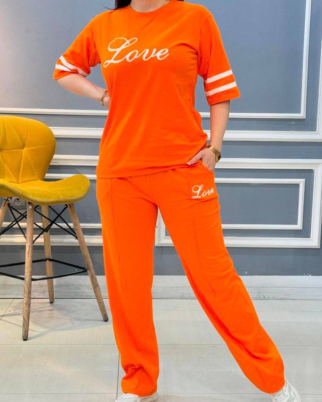 ست تیشرت و شلوار بگ love (پک 5 عددی)