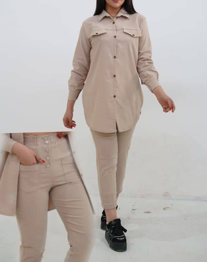 ست مانتو شلوار مام استایل (پک 5 عددی)