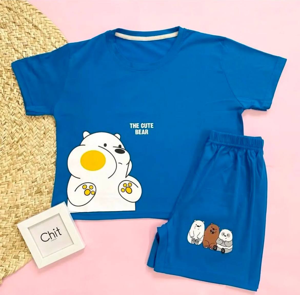 ست کراپ شورتک خرس لپو (پک 6 عددی)