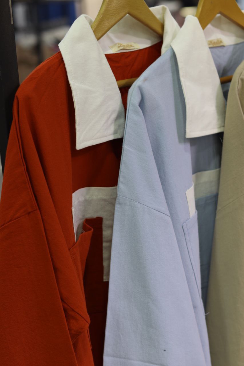 مانتو ۲جیب ۲رنگ نبات (پک 3 عددی)