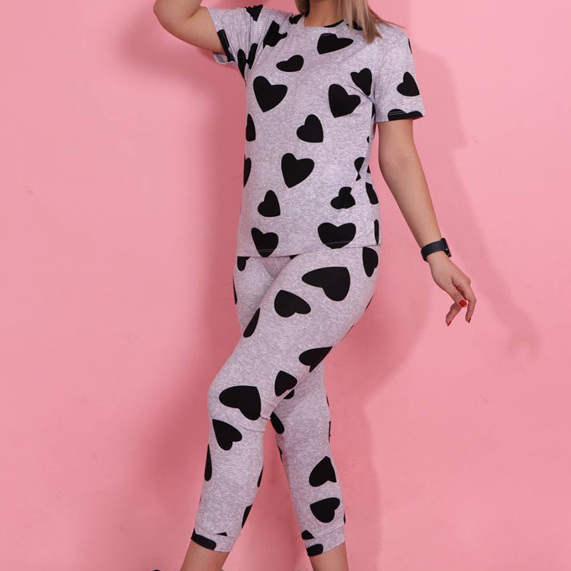 ست تیشرت شلوار استیکری (پک 4 عددی)