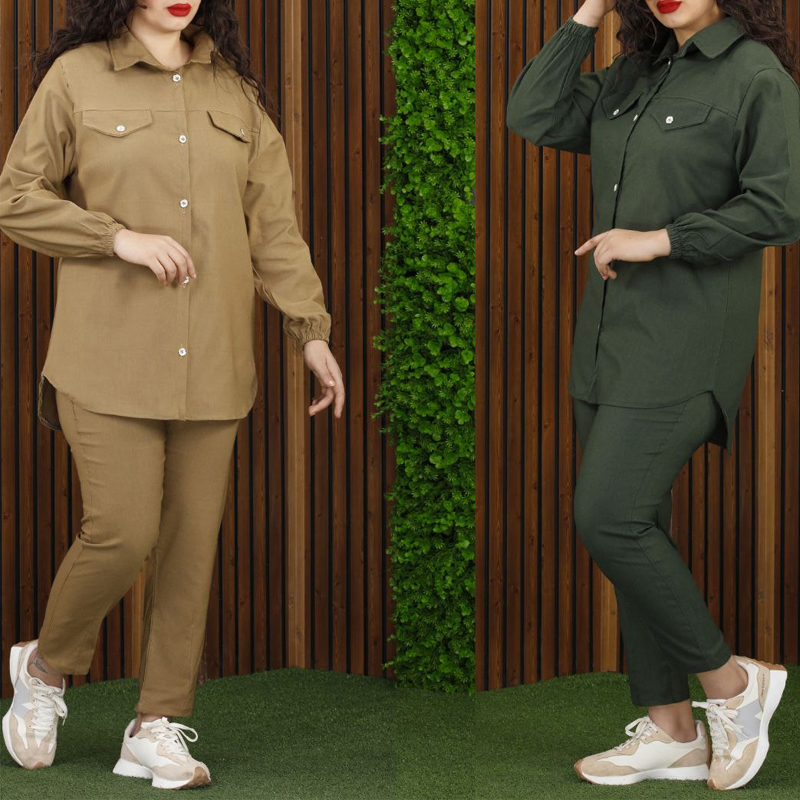 ست مانتو شلوار مام استایل (پک 5 عددی)