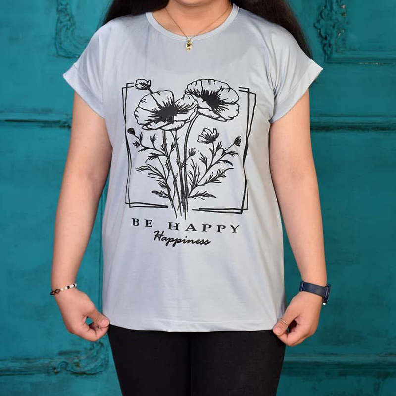 تیشرت قواره بزرگ آستین سرخود (پک 6 عددی)