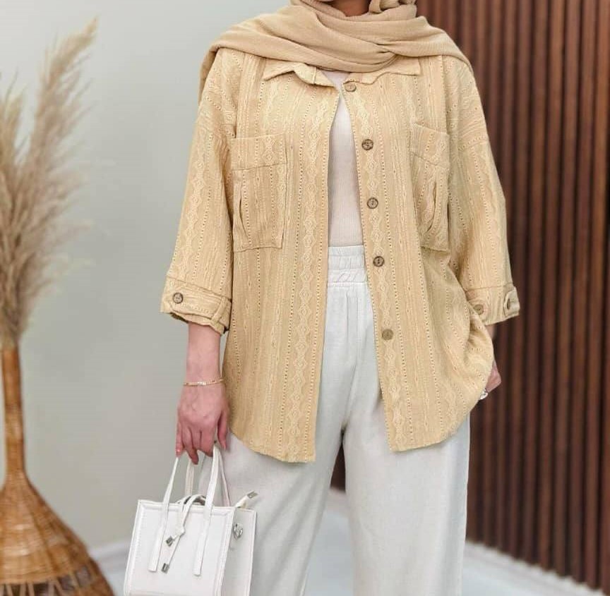 مانتو جلو دکمه ۲جیب (پک 4 عددی)