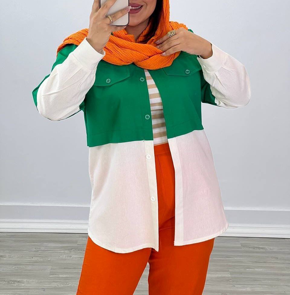 مانتو 2جیب ،پایین سفید (پک 4 عددی)