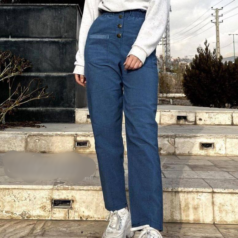 شلوار مام استایل کمر هویجی (پک 4 عددی)