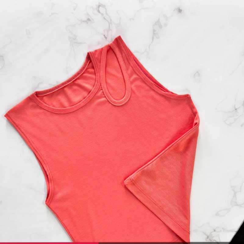 کراپ بلند یک طرف سرشانه اشکی (پک 6 عددی)