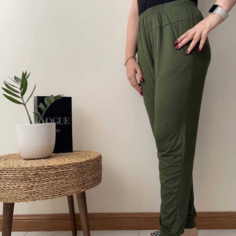 شلوار گیاهی ساده جیبدار kfc (پک 6 عددی)