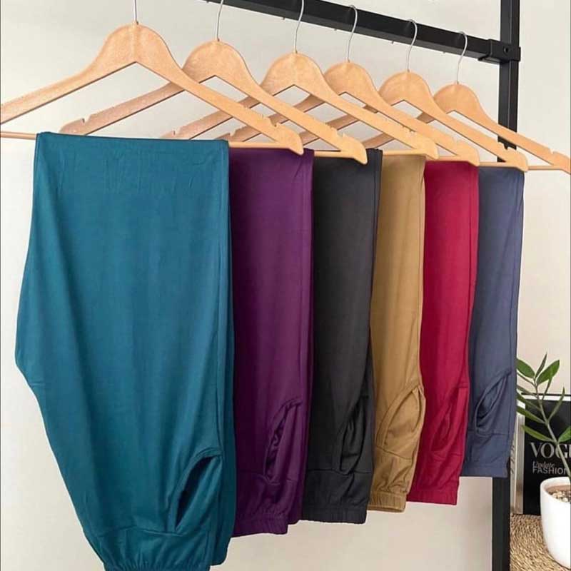 شلوار گیاهی ساده جیبدار kfc (پک 6 عددی)