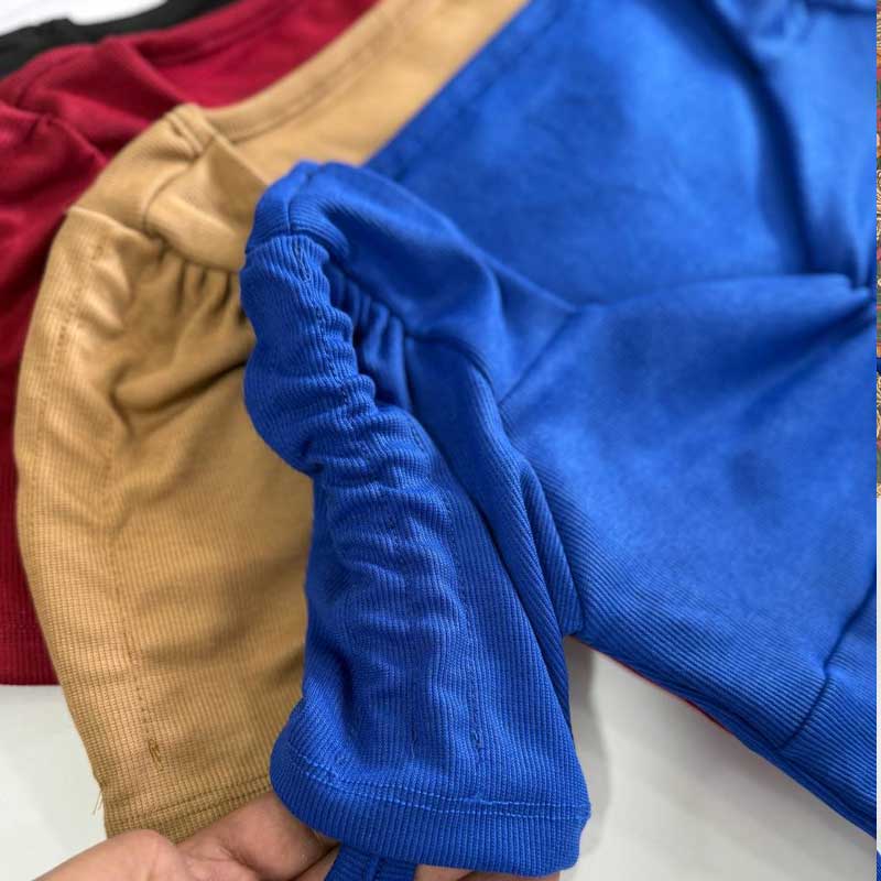 تیشرت یقه دلبری آستین گتخور (پک 7 عددی)