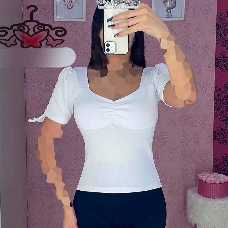 تیشرت یقه دلبری آستین گتخور (پک 7 عددی)