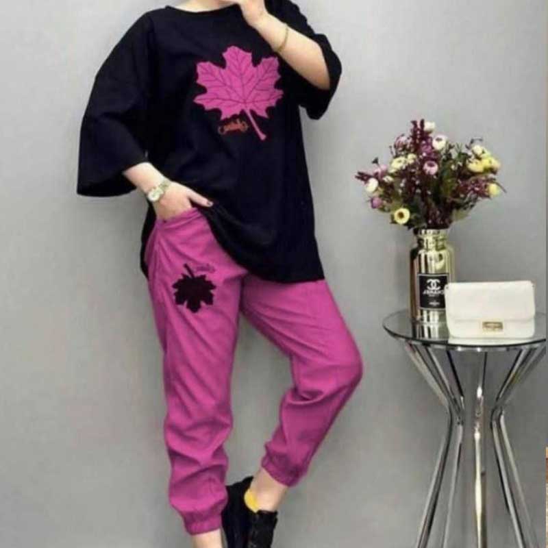 ست تیشرت و شلوار برگ (پک 6 عددی)