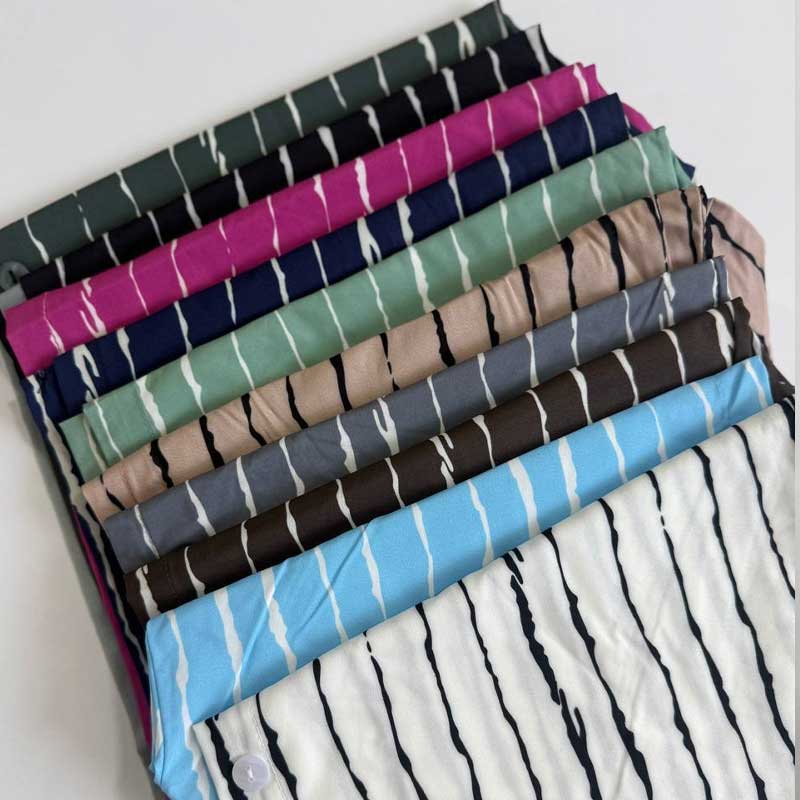 شومیز جلو دکمه پری خط ریز کد 2 (پک 5 عددی)