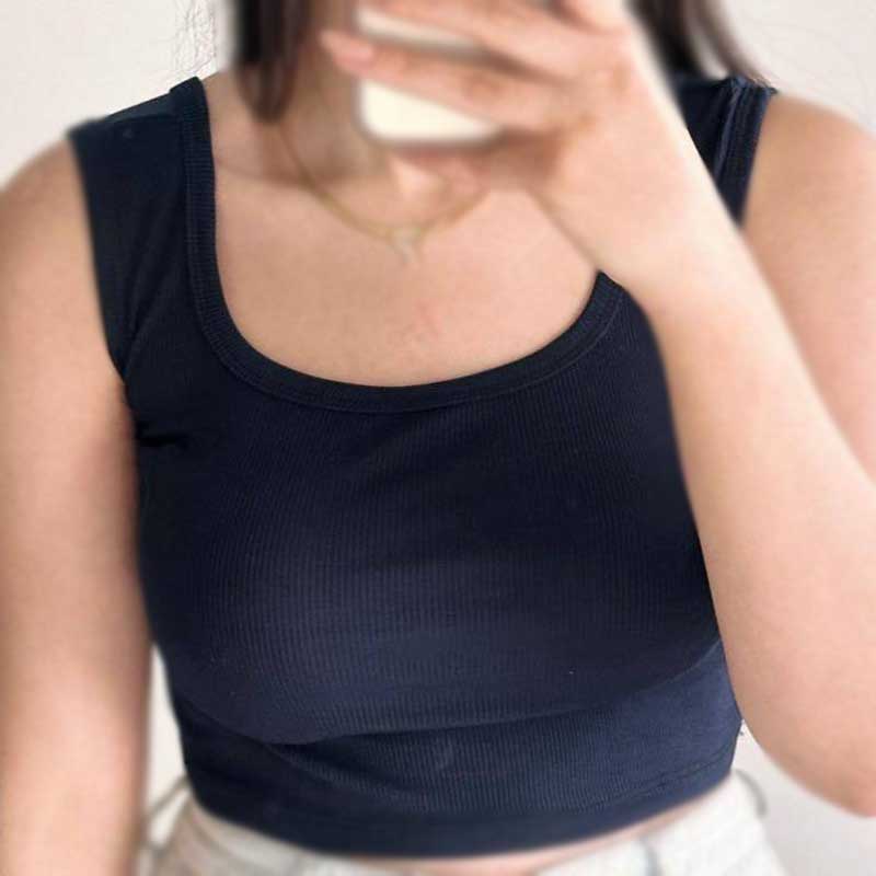 کراپ نیمتنه یقه خشتی بیسیک (پک 7 عددی)