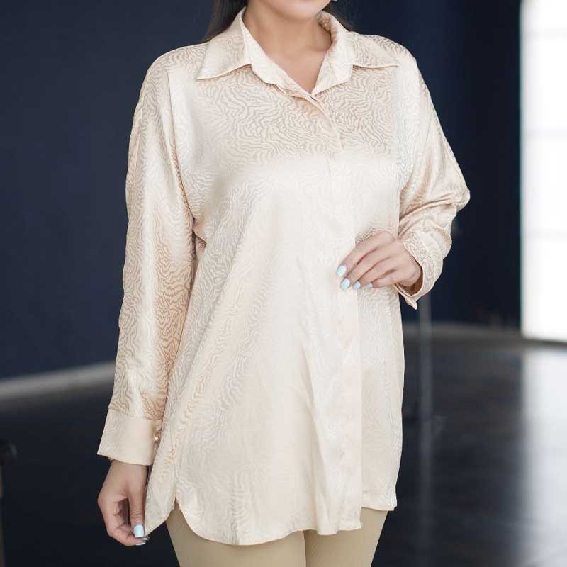 شومیز ساتن ابریشم دکمهمخفی (پک 6 عددی)