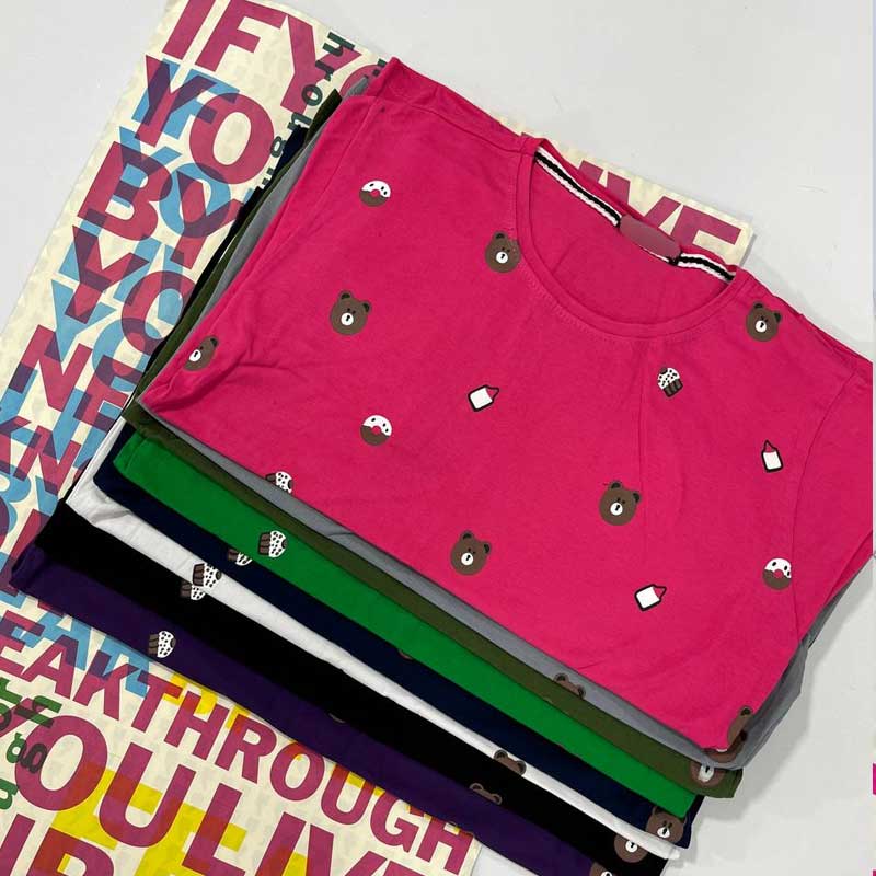 باکسی عروسکی چاپ خرس ( پک 4 عددی)