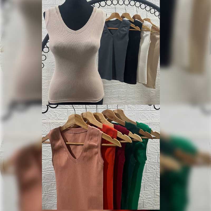 تاپ بلند یقه هفت (پک 6 عددی)