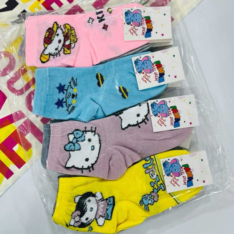 جوراب بچگانه نیم ساق (پک 12 عددی)