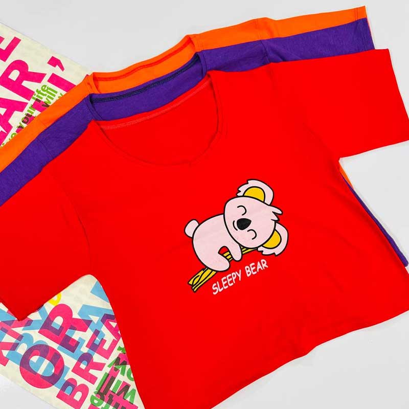 کراپ نیم استین کوالا (پک 6 عددی)