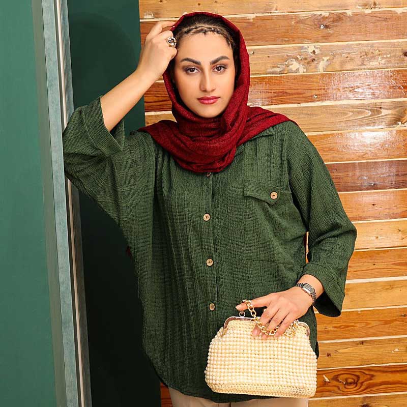 شومیز مانتوی تک جیب (پک 6 عددی)