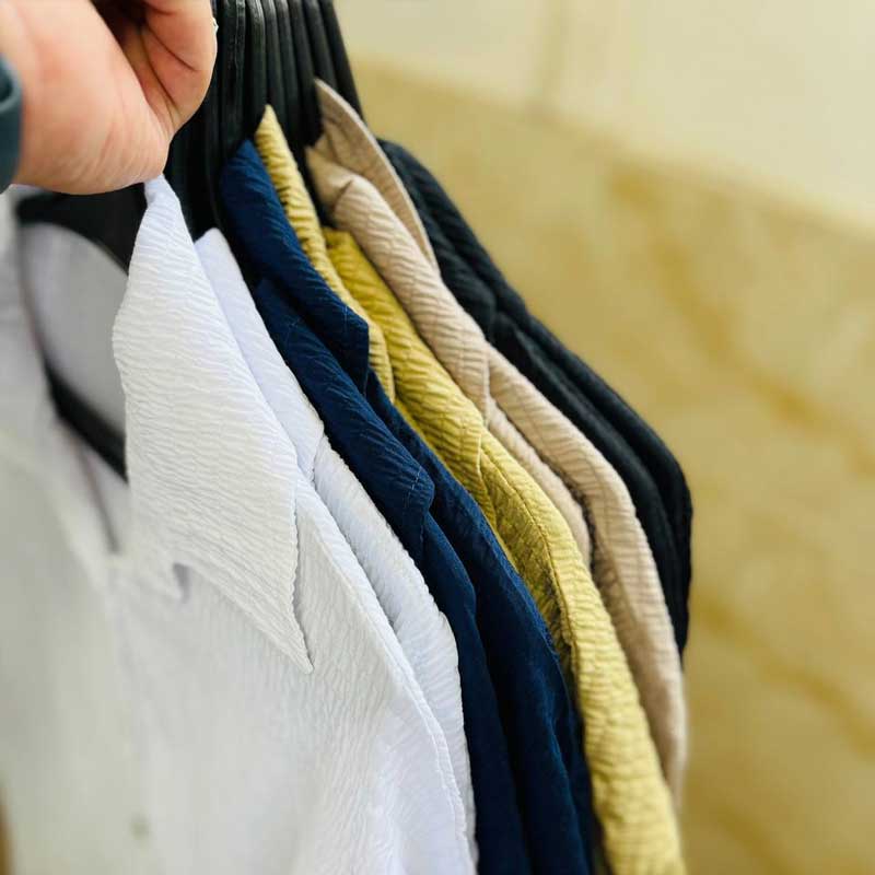 شومیز جلو دکمه چوبی (پک 5 عددی)