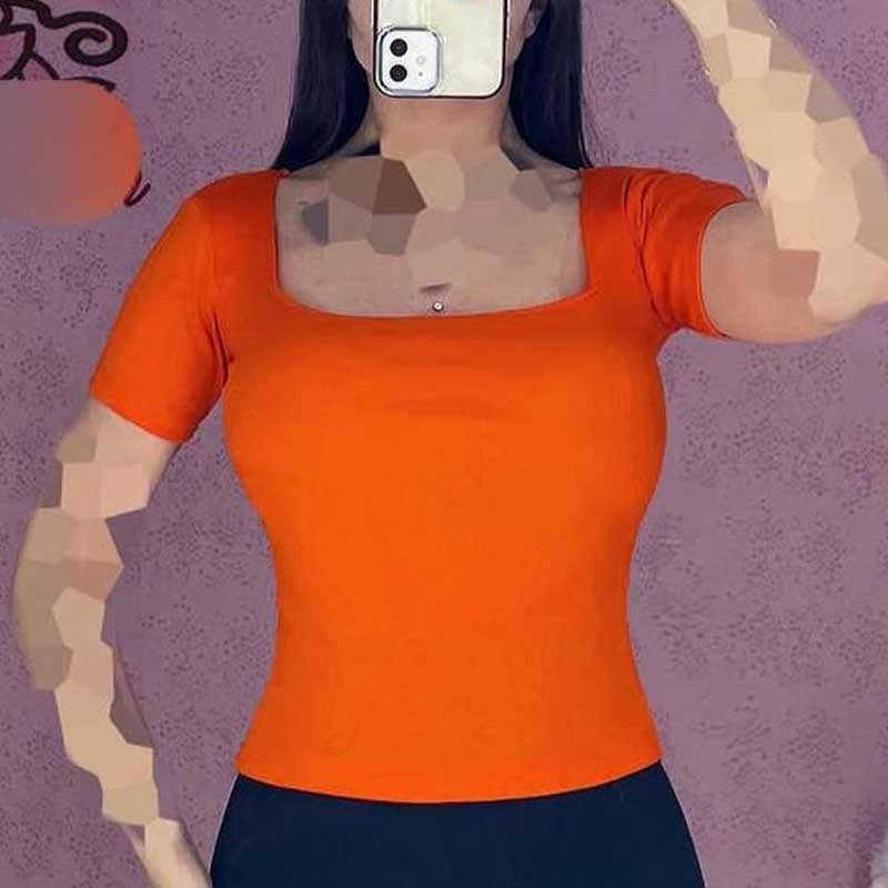 تیشرت یقه خشتی (پک 6 عددی)