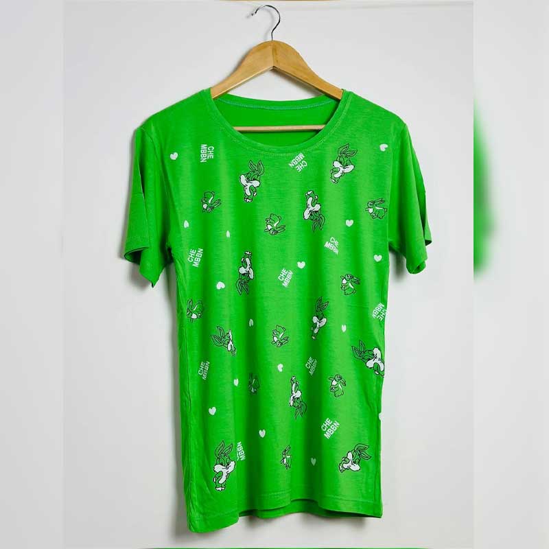 تیشرت چاپ پفکی خرگوش (پک 6 عددی)