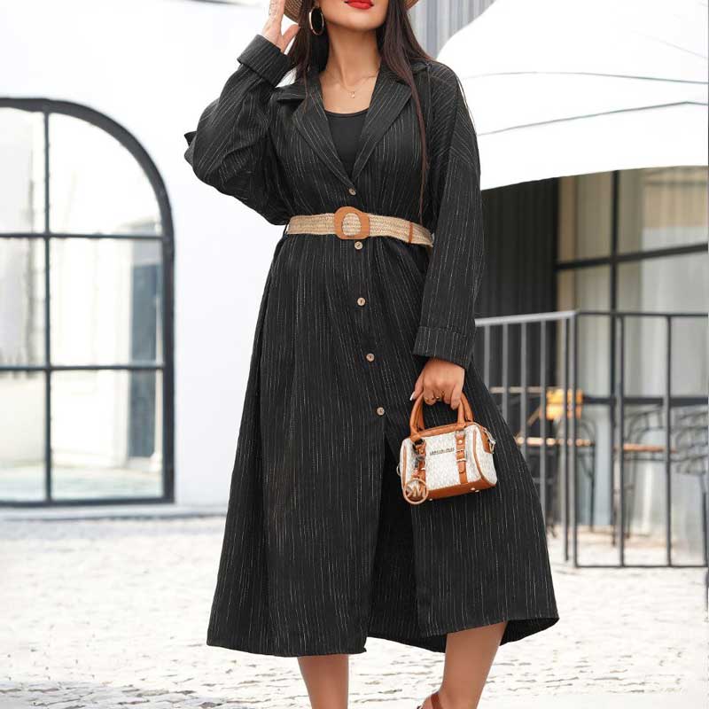 کفتان یقه انگلیسی همراه کمربند (پک 6 عددی)