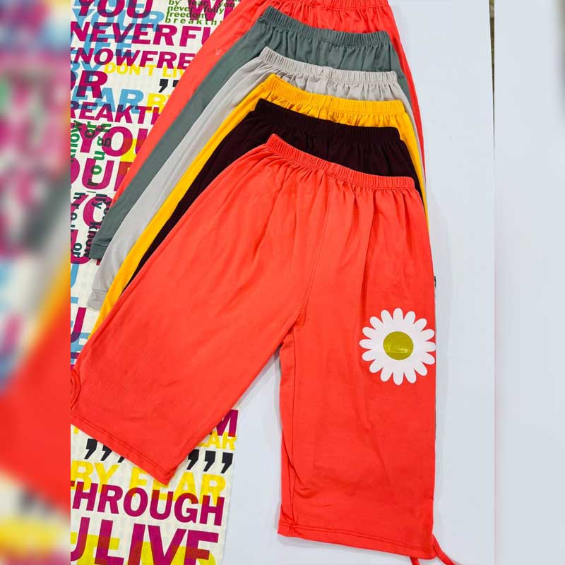 شلوارک قواره دار دمپا بندی (پک 6 عددی)