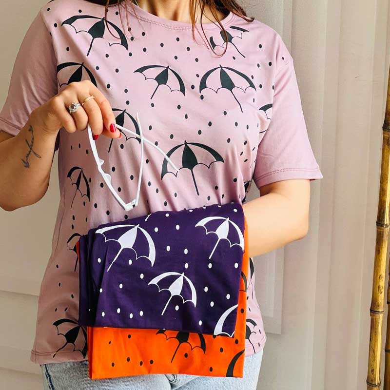 تیشرت چاپ چتر (پک 6 عددی)