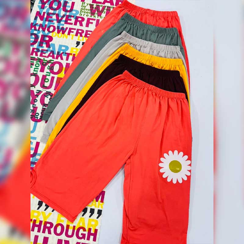 شلوارک قواره دار دمپا بندی (پک 6 عددی)