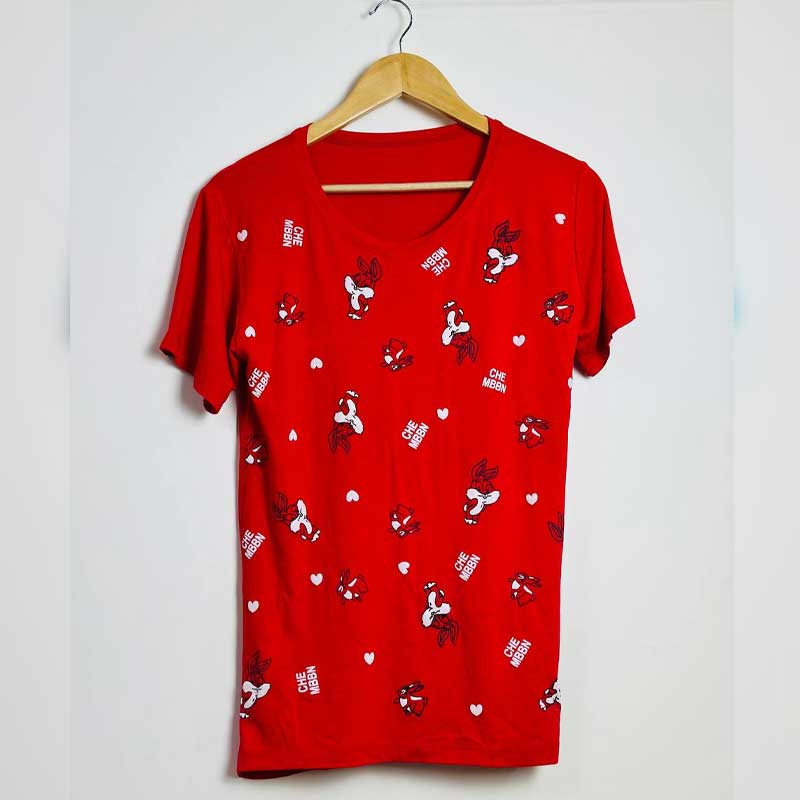 تیشرت چاپ پفکی خرگوش (پک 6 عددی)