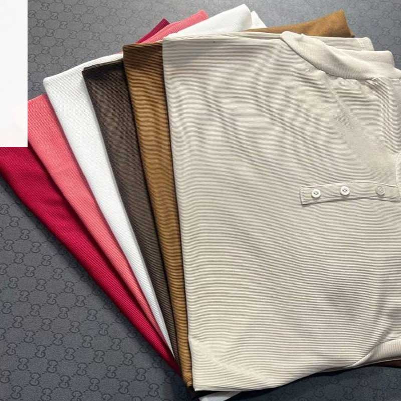 تیشرت جلو ۳دکمه قواره بزرگ (پک 6 عددی)