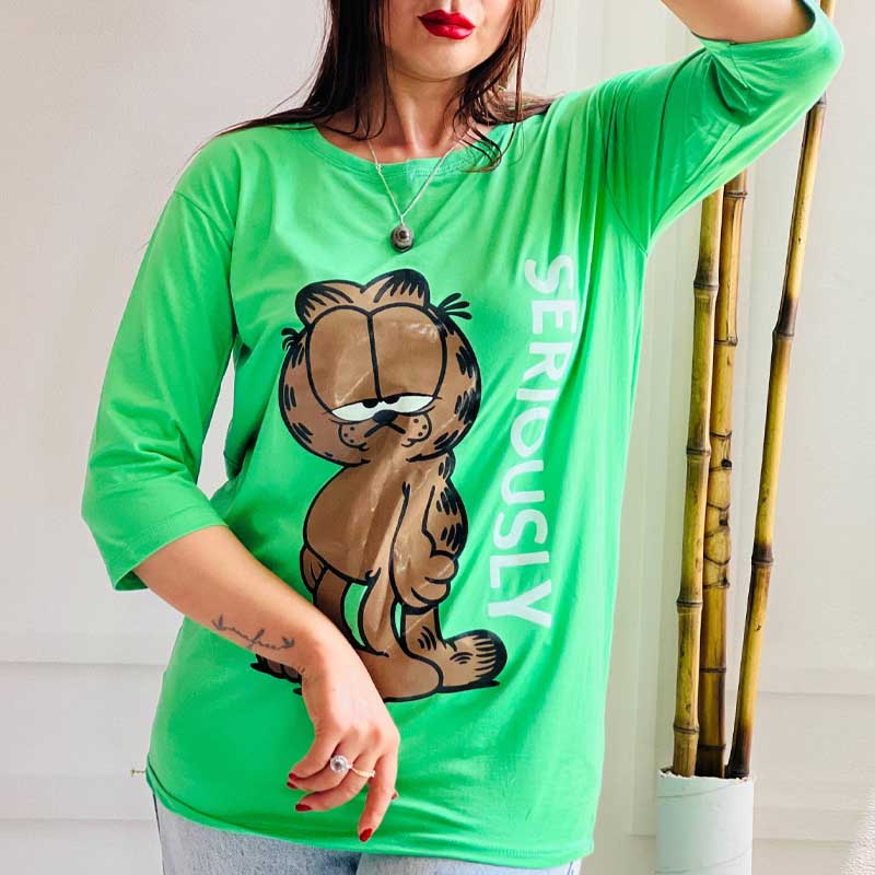 تیشرت چاپ زول گربه (پک 6 عددی)