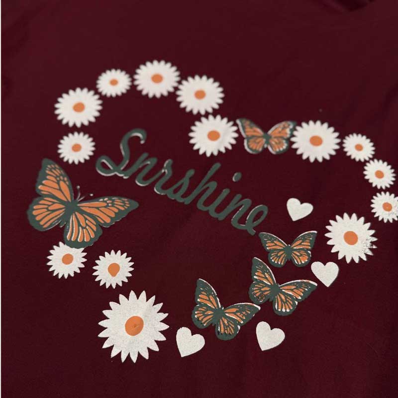 تیشرت چاپ پروانه (پک 6 عددی)