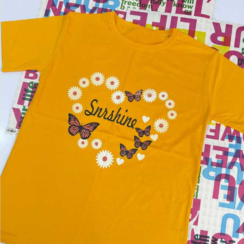 تیشرت چاپ پروانه (پک 6 عددی)